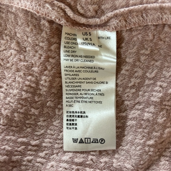 Free People | Women’s mauve waffle knit ballon sleeve square neck shirt, size S - Picture 4 of 9